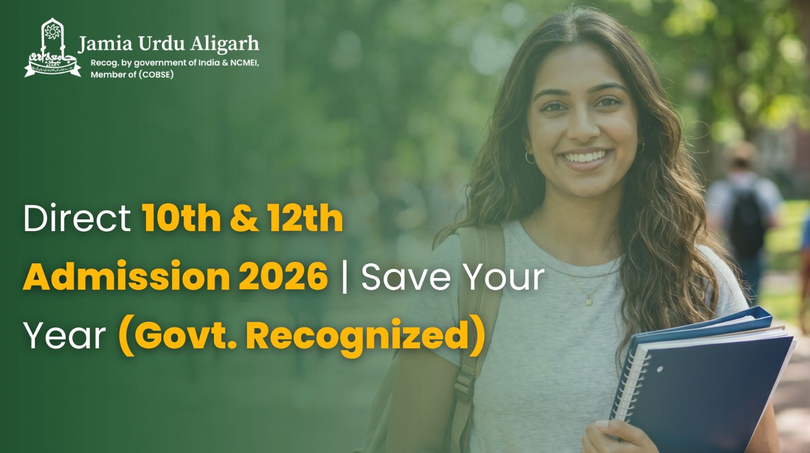 Direct 10th & 12th Admission 2026 | Save Your Year (Govt. Recognized)